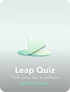 Leap Quiz mode — scored 10-question multiple choice ear training